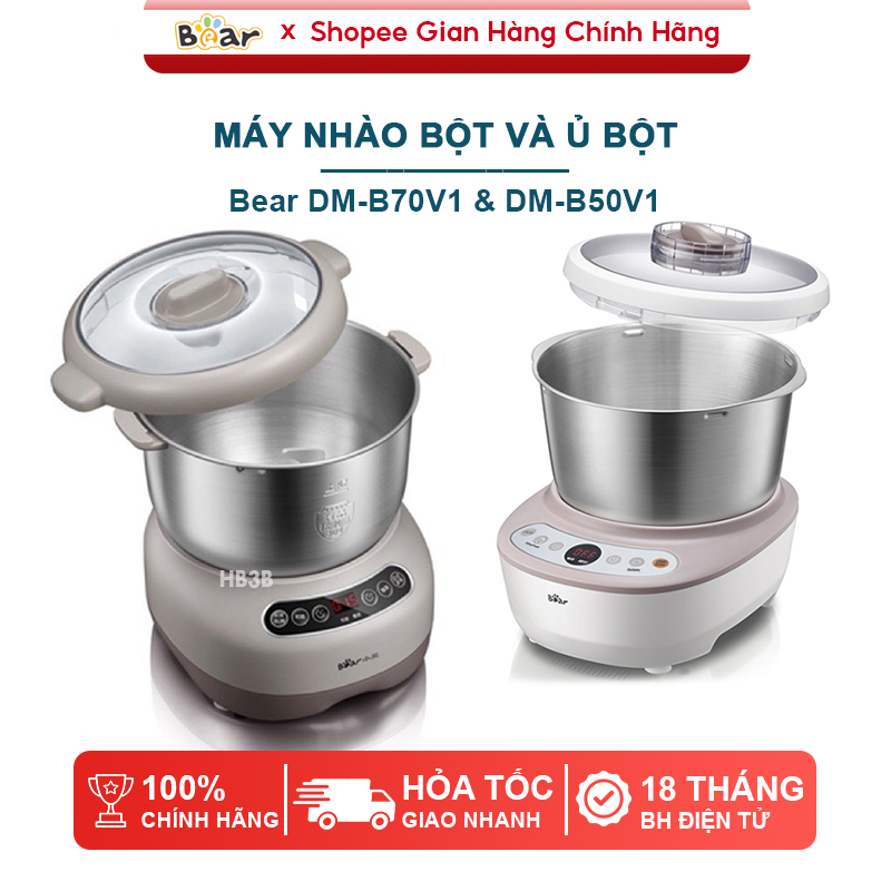 Máy nhào bột, ủ bột Bear DM-B70V1 (7 lít) / DM-B50V1 (5 lít) - Bảo hành 18 tháng