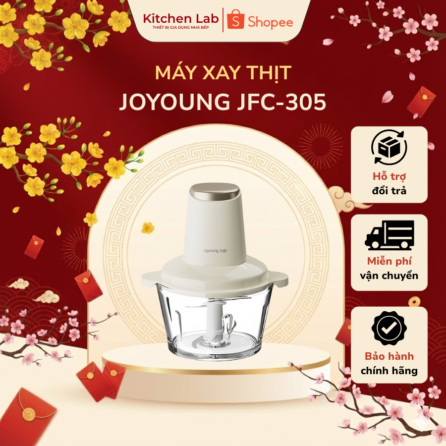 Máy Xay Thịt Thực Phẩm Cối Thủy Tinh Joyoung JFC305 Bảo Hành 2 năm