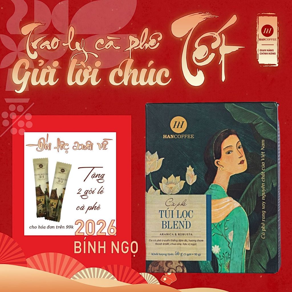 [Gói dùng thử] Cà Phê Pha Phin Túi Lọc Blend Hancoffee - 1 Gói Lẻ