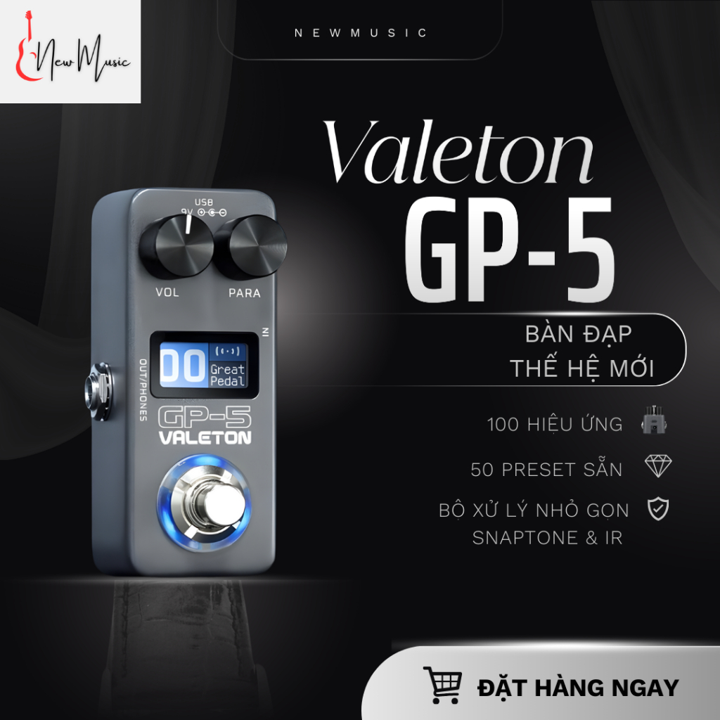 Phơ guitar điện bỏ túi Valeton GP-5 Chính Hãng|New Music