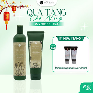   Top bán chạy  Cặp dầu gội xả tóc thảo dược Weilaiya gừng hà thủ ô dưỡng đen phục hồi hư tổn và ngăn rụng tóc 