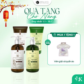   Cao cấp  Bộ dầu gội gừng cao cấp Weilaiya Luxury giúp hỗ trợ mọc tóc giảm rụng phục hồi tóc hư tổn 