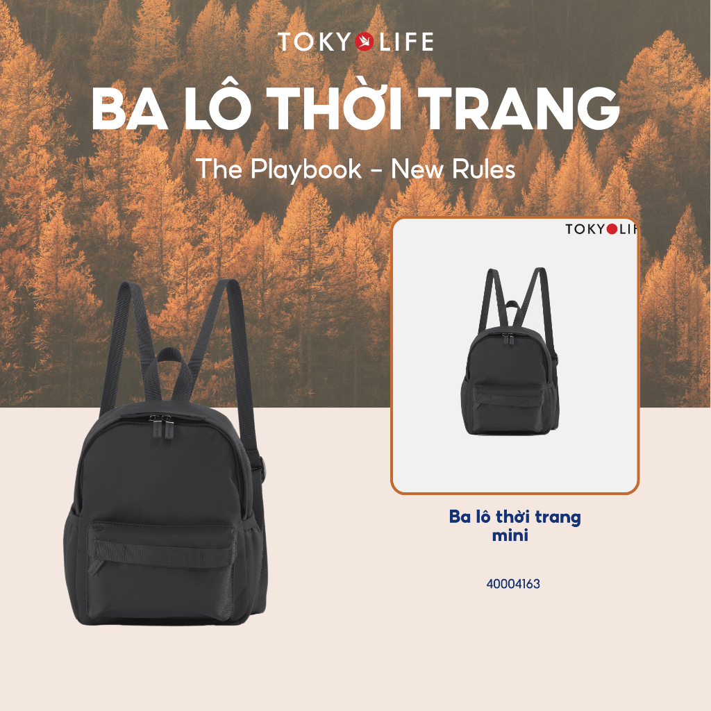 Ba lô thời trang mini TOKYOLIFE 40004163 (22x8x25 cm﻿)