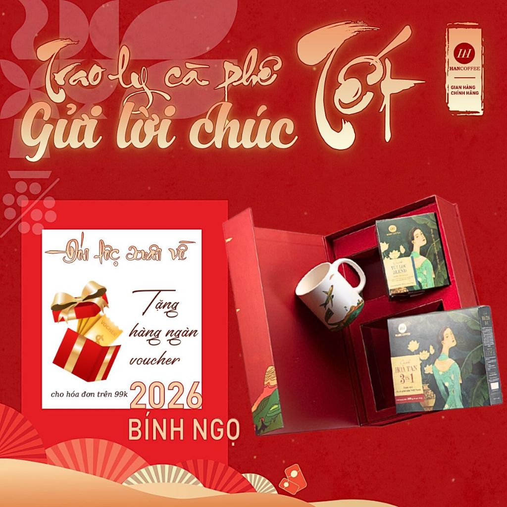 Hộp Quà Tặng Lịch Sự, Trang Trọng HANCOFFEE 4 Món