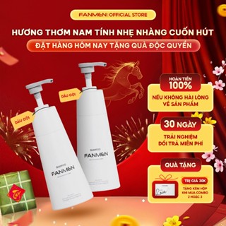  Combo 2 Dầu gội nam Fanmen hỗ trợ làm sạch gàu nhờn dưỡng tóc mềm mượt hương thơm nam tính 350ml | Tặng Kèm Quà 0đ 