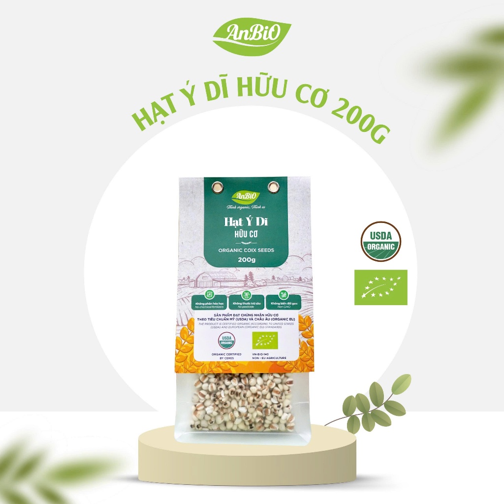 {CHÍNH HÃNG ANBIO} Hạt ý dĩ hữu cơ Anbio - Chứng nhận hữu cơ USDA & EU