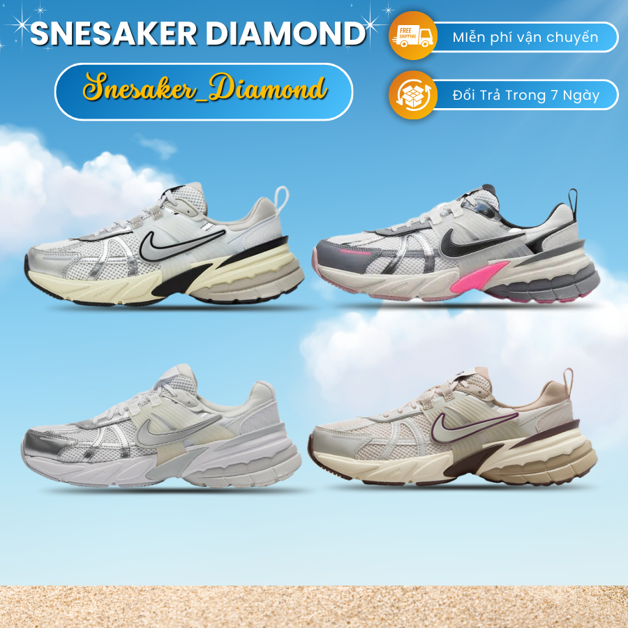 Giày_Nike V2K Run Baisc Hottrend Đế Êm Cao 5cm Full Size Nam Nữ