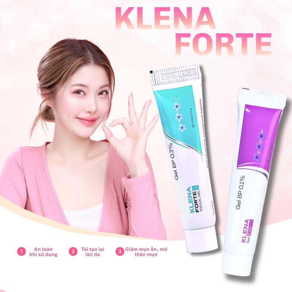 Kem mụn Klena Forte 0.1 0.3 hỗ trợ giảm mụn ẩn, mụn trứng cá -  Uni Pharma Vietnam