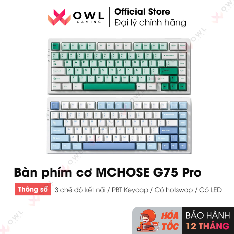 Bàn phím cơ MCHOSE G75 Pro (hàng chính hãng)