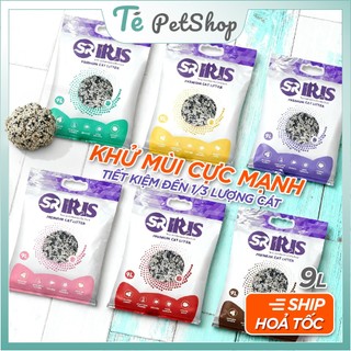 CÁT IRIS - Cát đất sét mix than hoạt tính hạt nhuyễn siêu thấm hút siêu khử mùi dùng là mê (túi 3.5kg)