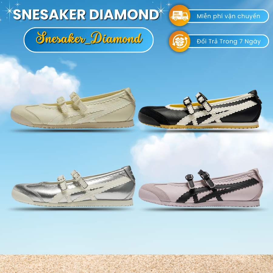 Giày Onitsuka Tiger Mexico 66 Ballet, Giày Tiger Hài Phong Cách Nhẹ Nhàng Công Chúa