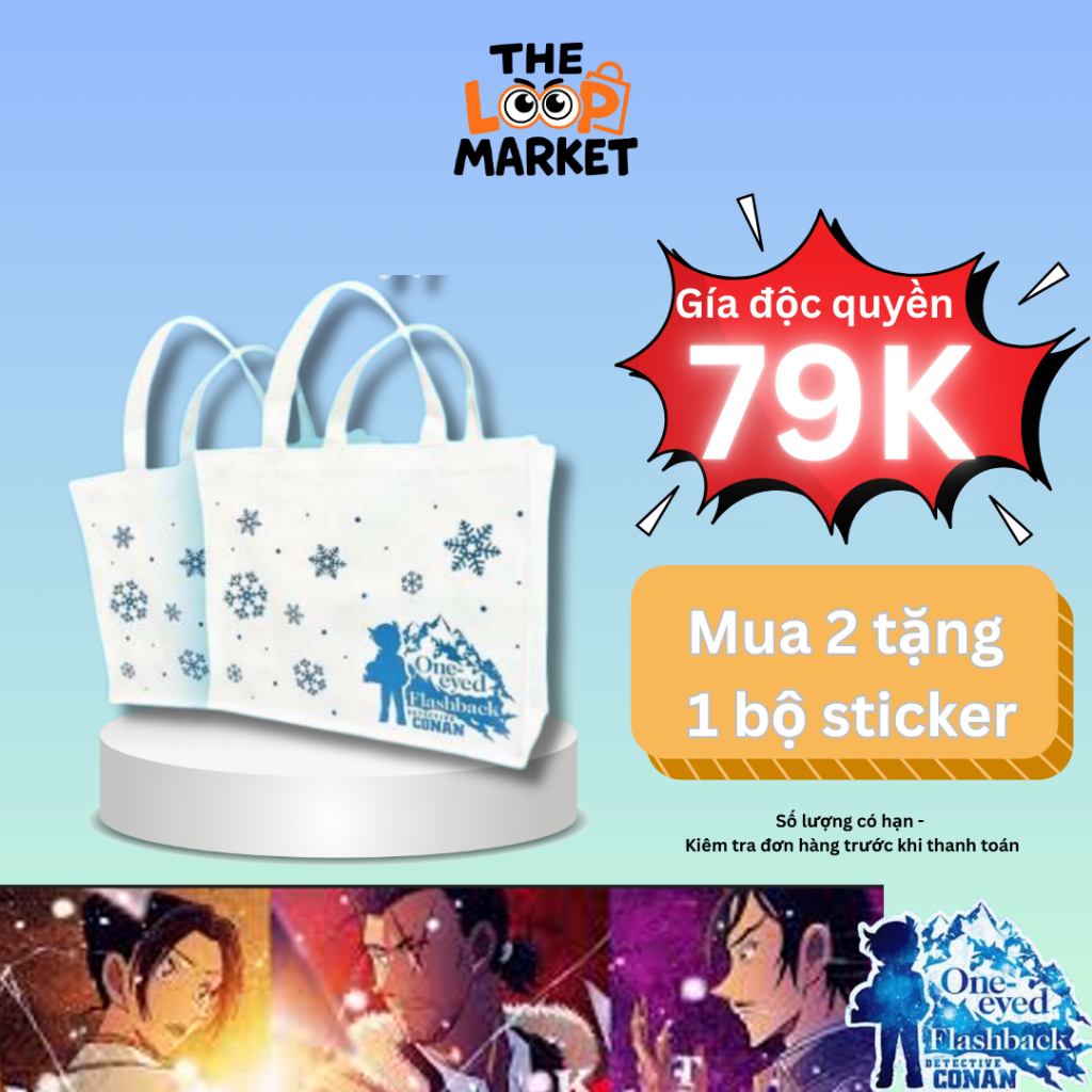 Túi Tote Conan và Móc Khóa Conan Phiên Bản Đặc Biệt Phim Conan 2025 - Movie 28