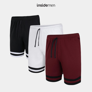  Quần short nam thể thao INSIDEMEN phối viền trẻ trung chất thun co giãn vải mềm thoáng mát ISO036S3 
