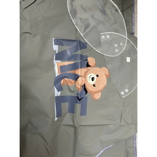 Áo mưa thời trang gấu Nice - Áo mưa in hình gấu có khoá kéo tiện lợi -Áo mưa cứ phải rộng rãi