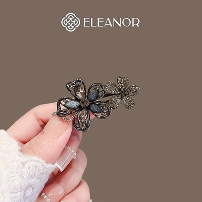 Kẹp tóc nữ Eleanor Accessories hình hoa đính đá phụ kiện tóc kẹp tóc mái 11170