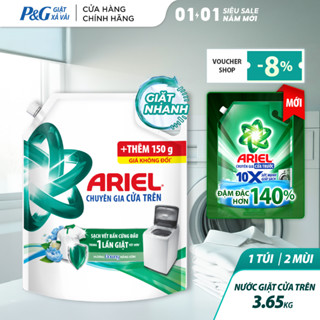  Nước Giặt ARIEL Chuyên Gia Cửa Trên Ngăn Lem Màu Hương Downy Nắng Sớm  Nước Hoa Túi 3.65KG 