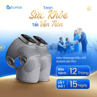   Set Quà Tết  Máy Masssage Đầu Gối BUMAS M6 Pro - Chườm Ấm Diện Rộng Với Công Nghệ Khóa Nhiệt X-Warm 