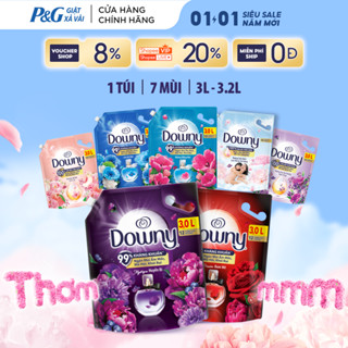  Nước Xả Vải DOWNY Tinh Dầu Thiên Nhiên  Nước Hoa Cao Cấp  Chống Khuẩn Nhiều Mùi Hương Túi 3L-3.2L 