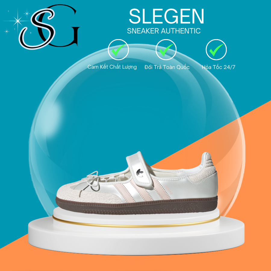 (Bản Best) Giày Adidas Samba Jane Cloud White Pink, Giày Samba Ballet Bản Cao Cấp Full Box