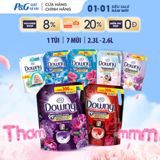  Nước Xả Vải DOWNY Tinh Dầu Thiên Nhiên  Nước Hoa Cao Cấp  Chống Khuẩn Nhiều Mùi Hương Túi 2.3L-2.6L 