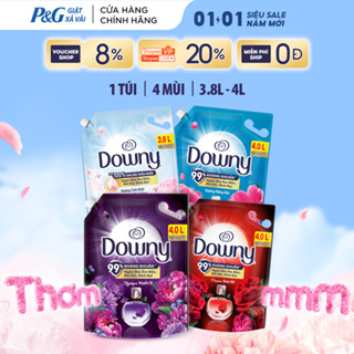  Nước Xả Vải DOWNY Hương Nước Hoa Cao Cấp  Chống Khuẩn Nhiều Mùi Hương Túi 3.8L-4L 