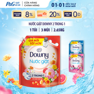  Nước Giặt DOWNY 2 Trong 1 Túi Hương Cam Chanh Thanh Mát  Biển Xanh Tươi Mát  Vườn Hoa Thơm Ngát 2.65KG 