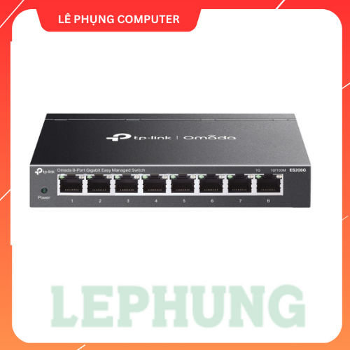 ES208G/Bộ chuyển mạch Omada 8 cổng Gigabit dễ quản lý| VLAN | App Omada | Vỏ kim loại | Bảo hành 2 n