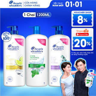  Dầu Gội Sạch Gàu HEAD & SHOULDERS Bạc Hà  Giảm Ngứa Da Đầu  Hương Chanh - Chai 1200ML 