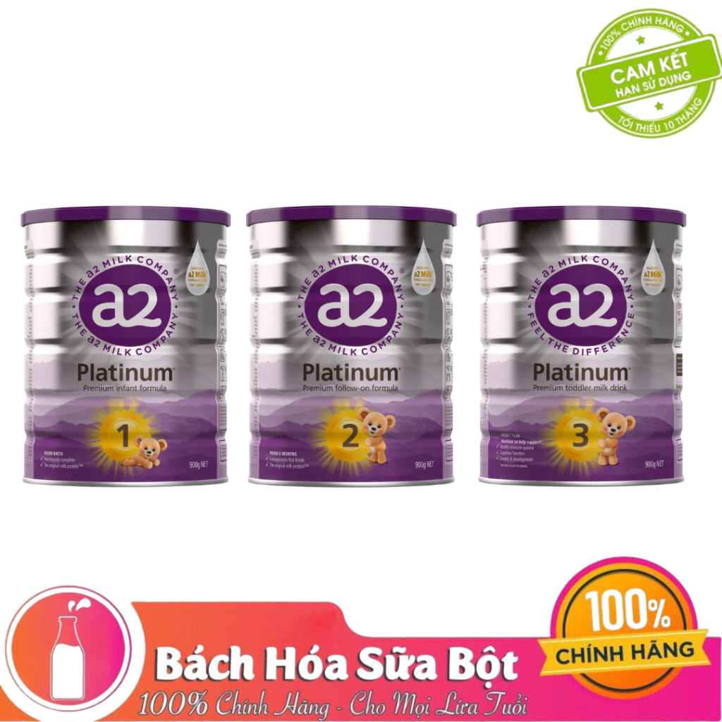 [Tem Sống Lành] Sữa A2 Platinum Số 1/2/3 Cho Bé (900g)