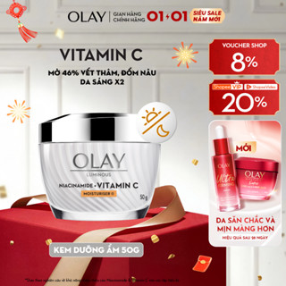  Kem Dưỡng Ẩm OLAY LUMINOUS NIACINAMIDE + VITAMIN C 50G Mờ Vết Thâm Đốm Nâu Dưỡng Sáng Da 