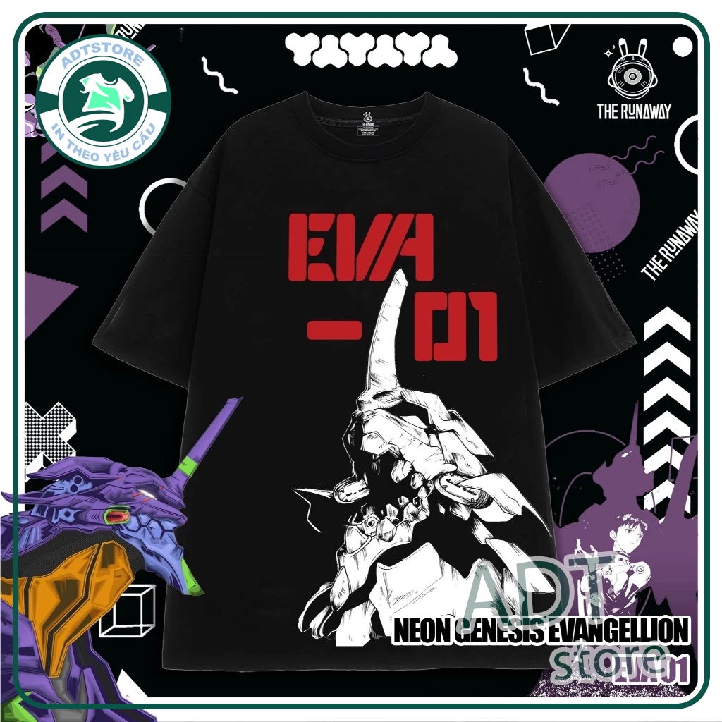 Áo phông Neon Genesis Evangelion : Eva 01 - Jujutsu Kaisen: Sukuna anime manga