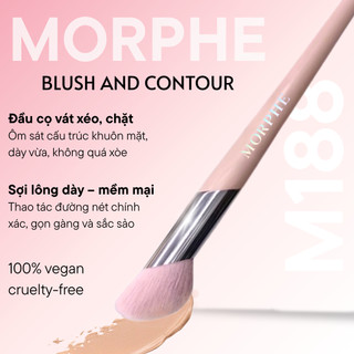 Cọ Tán Nền – Má Hồng Kem – Tạo Khối Morphe Blush and Contour Brush M188 – Đầu Cọ Vát Xéo Ôm Mặt