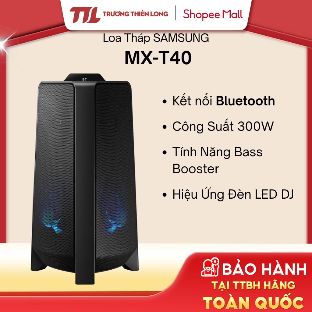 MX-T40/XV - Loa Tháp Samsung MX-T40 - Công Suất 300W, Kết Nối USB / Bluetooth [TOÀN QUỐC]