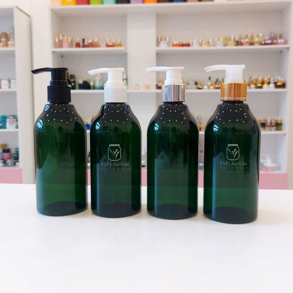 COMBO 5 chai 300ml xanh/Chai nhựa 300ml/Vỏ chai 300ml/Chai 300ml/Chaidaugoi