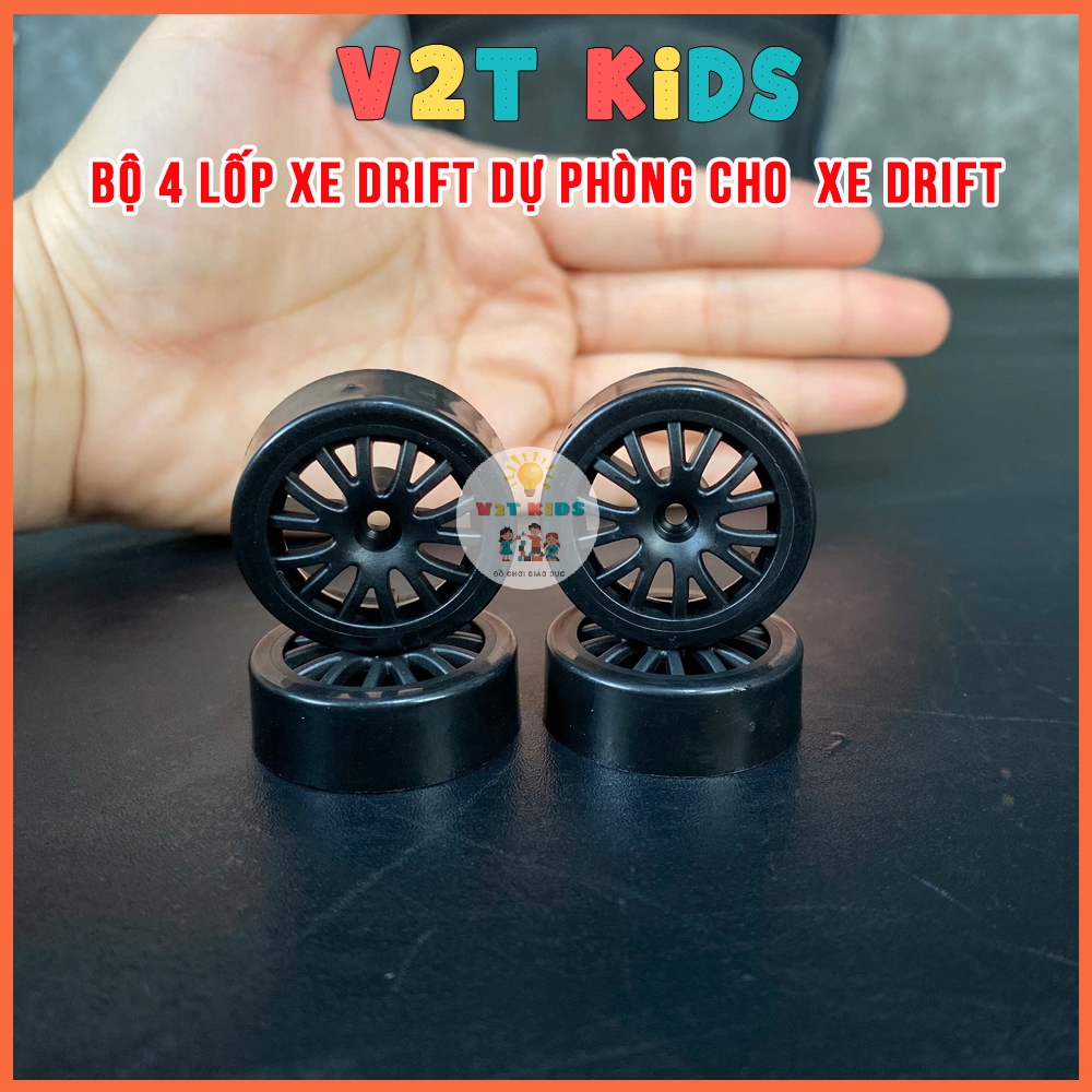 Bộ 4 Lốp Drift Xe Điều Khiển Từ Xa – Phụ Kiện Thay Thế Xe Drift Cao Cấp