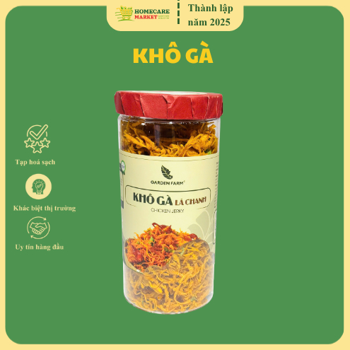 Khô Gà Lá Chanh Garden Farm Hũ 250g