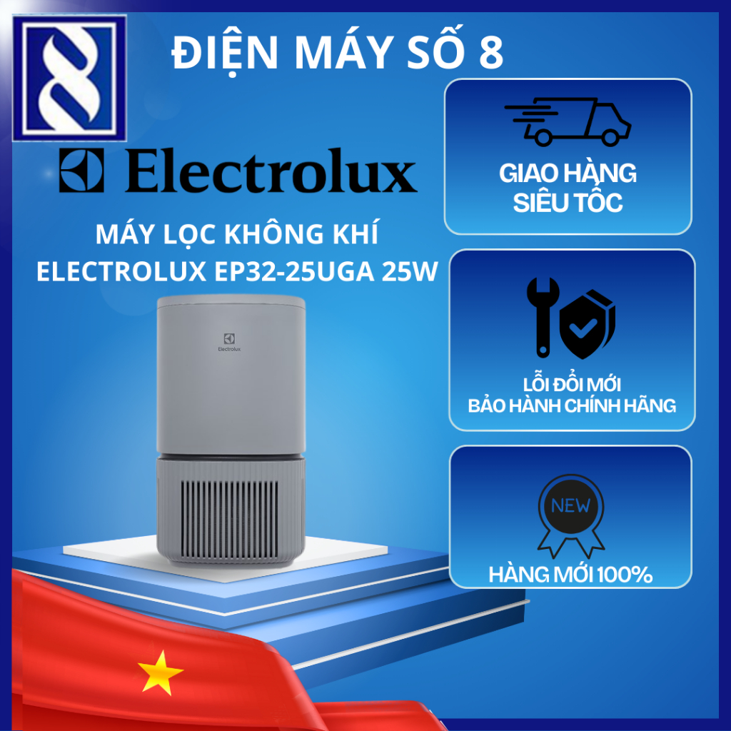 Điện Máy Số 8 | EP32-25UGA | Máy lọc không khí Electrolux EP32-25UGA 25W - Chính Hãng