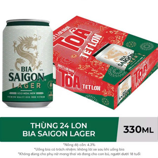  Thùng Bia Saigon Lager 330ml x 24 lon 