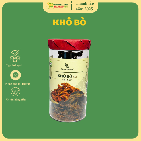 Khô Bò Sợi GARDEN FARM Hũ 300g