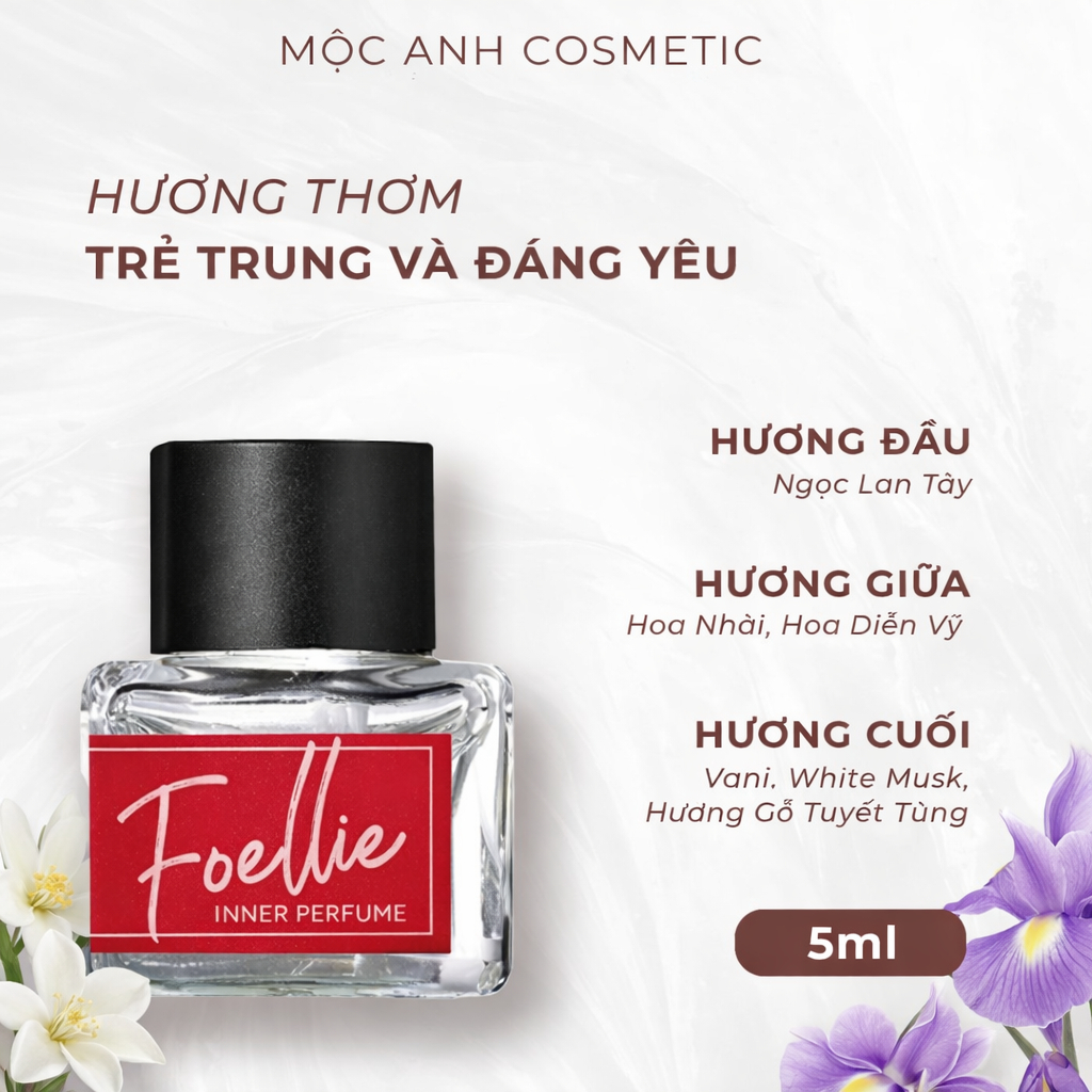 [CHE TÊN SP] Nước hoa vùng kín Foellie Foellie Eau De Bijou hương hoa hồng đen quyến rũ sang trọng 5