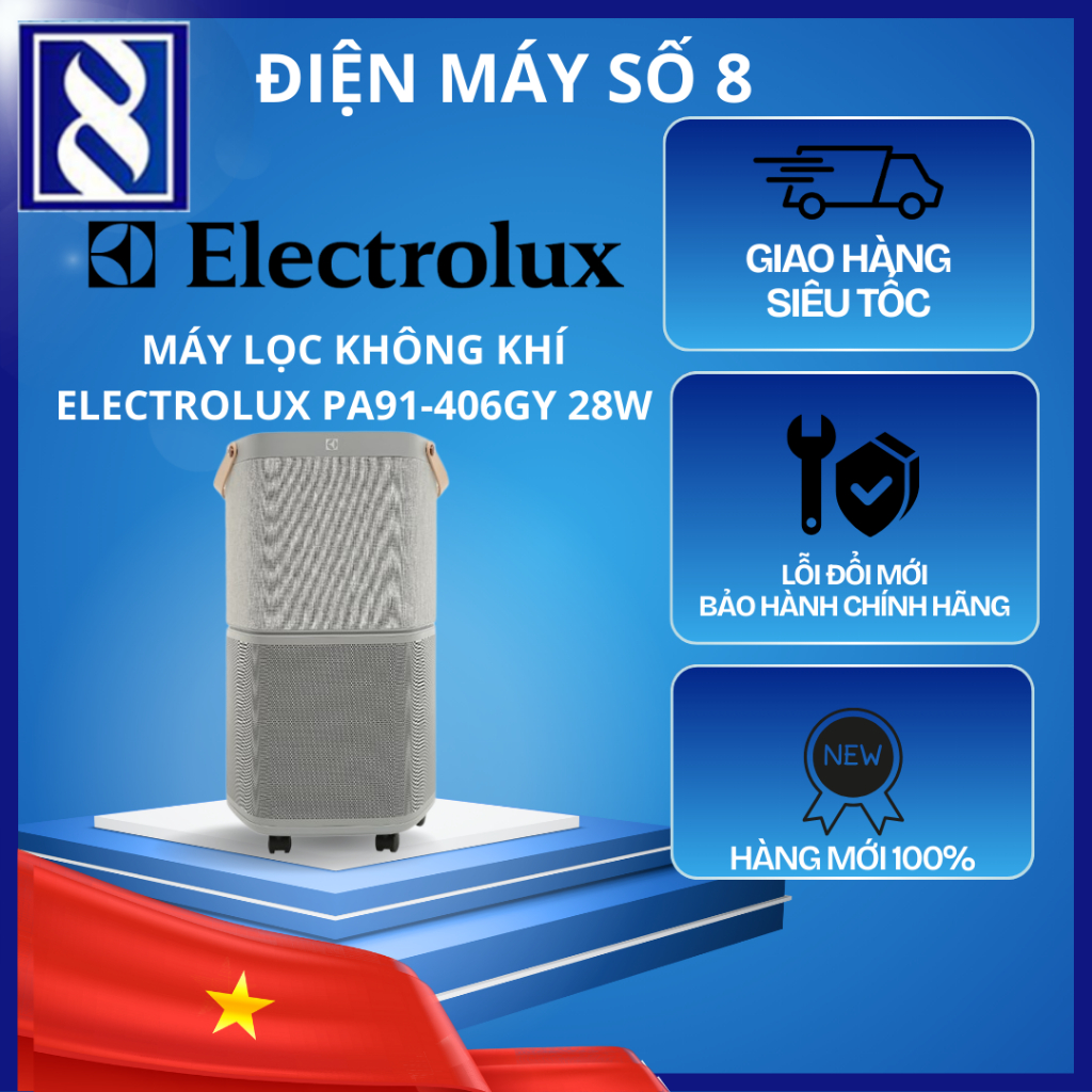 Điện Máy Số 8 | PA91-406GY | Máy lọc không khí Electrolux PA91-406GY 28W - Chính Hãng
