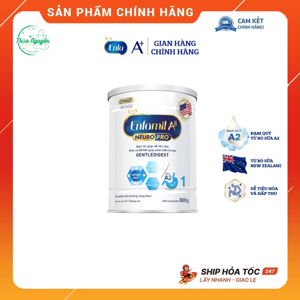Sữa Enfamil A2 NeuroPro Số 1 lon 800g DATE MỚI
