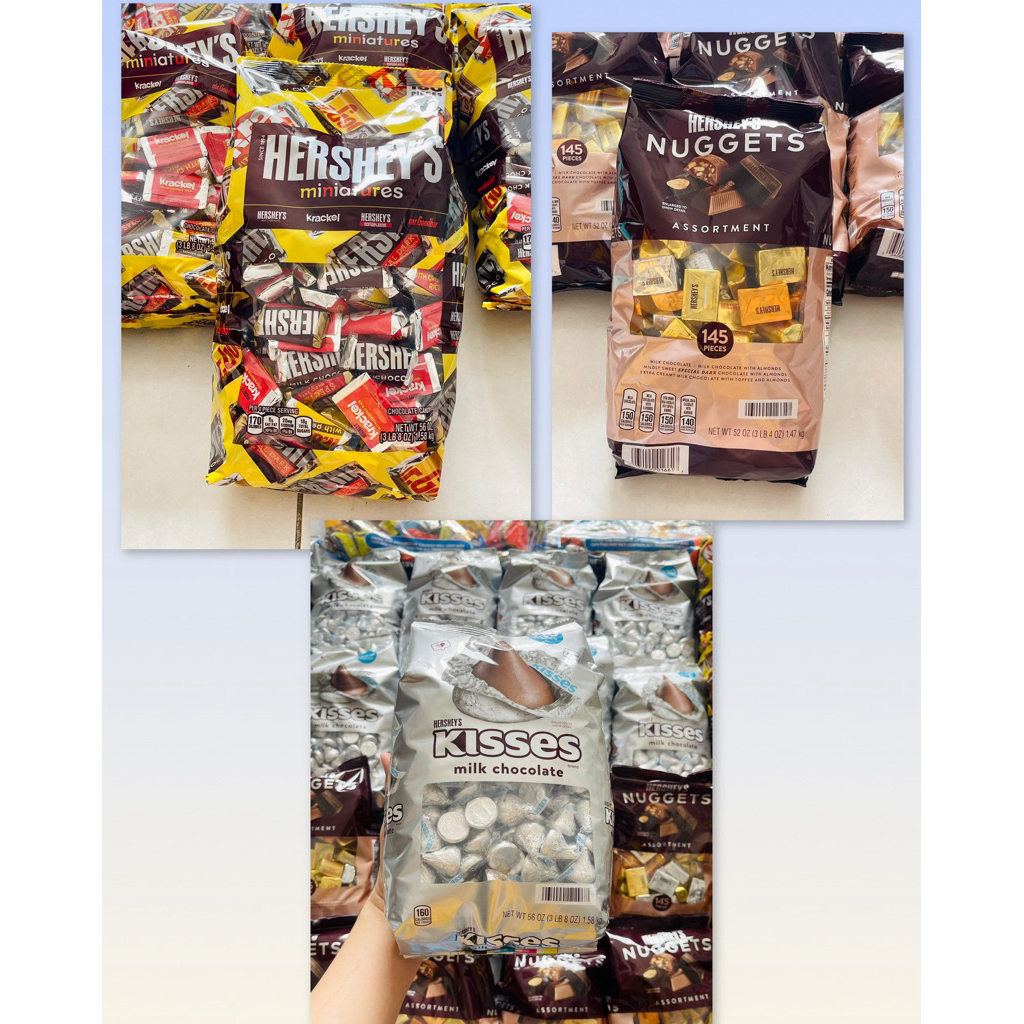 Kẹo socola Hersheys Nuggets - Miniatures - Kisses của Mỹ bịch to