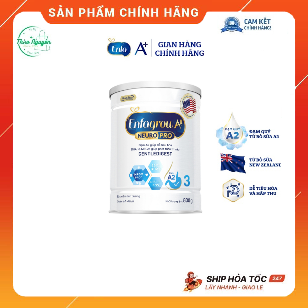 Sữa Enfagrow A2 NeuroPro Số 3 lon 800g DATE MỚI