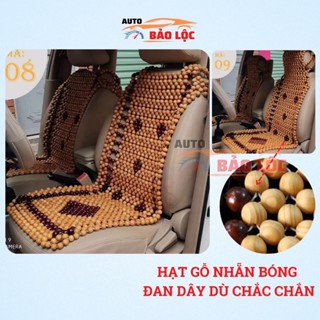  Lót Ghế Ô Tô Hạt Gỗ Thông Họa Tiết Đan Hoa Cao Cấp 