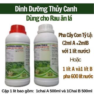  Dinh dưỡng thủy canh đậm đặc HYDROLINDO Chuyên dùng cho rau ăn lá và ăn trái Hàng Việt Nam chất lượng cao 