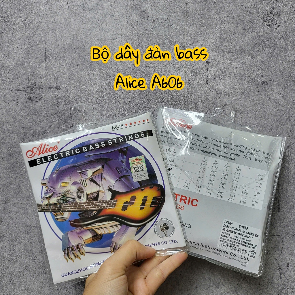 Dây đàn guitar Bass điện Alice A606 chính hãng cho người mới bắt đầu