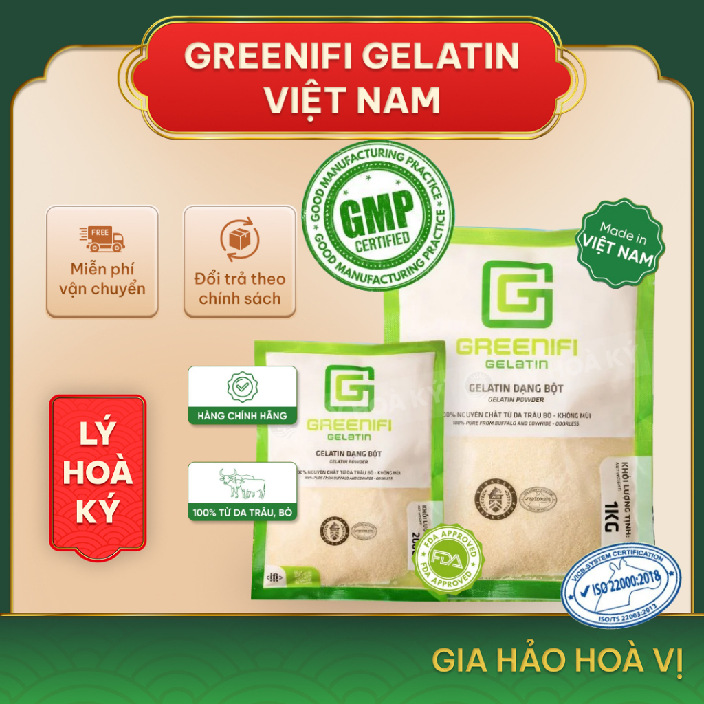 Bột Gelatin Cao Cấp Việt Nam - Dùng Làm Khúc Bạch, Kẹo Chip Chip, Mousse - Lý Hòa Ký