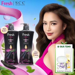  Combo 2 chai Dầu gội Fresh chiết xuất Bồ kết Suôn mượt óng ả 650g chai 