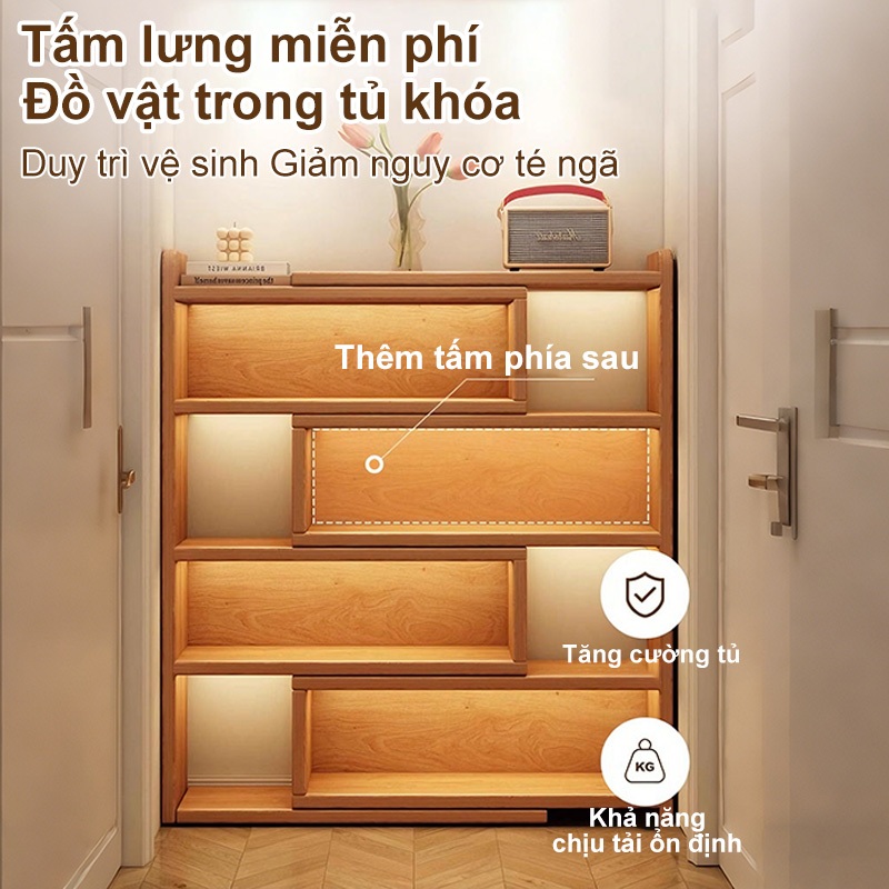 ALVIN Tủ đựng đồ đa năng Tủ giày dép bằng gỗCó thể thu gọn và kéo dài hoặc thu gọn ở các góc | BigBuy360 - bigbuy360.vn